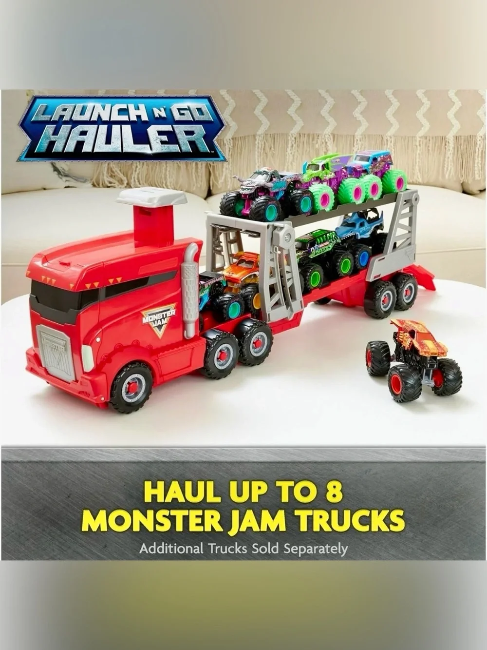Monster Jam Launch & Go Hauler PlaySet - Gently Used